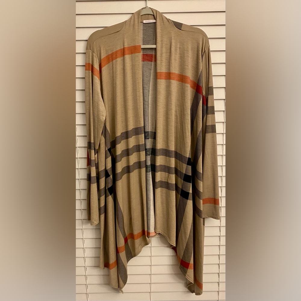 Chic Soul - Plaid Open Front Cardigan - Picture 2 of 4